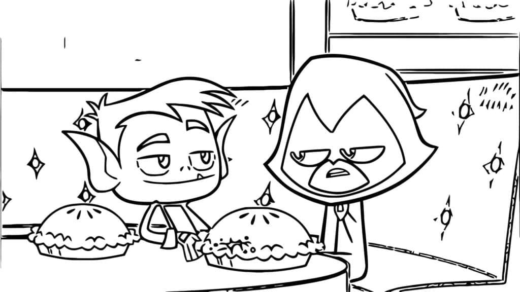 Desenho de Mutano e Ravena para Colorir 2