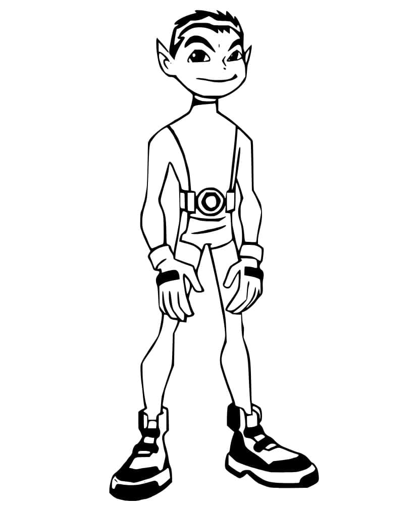 Desenho de Mutano Jovens Titãs para Colorir