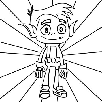 Desenho de Mutano Sorridente para Colorir