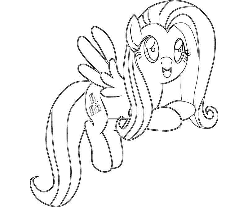 Desenho de Fluttershy Grátis para Colorir