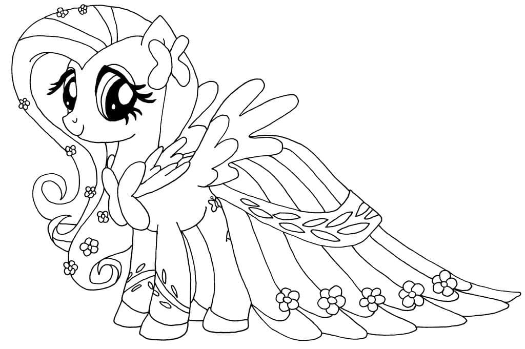 Desenho de Fluttershy para Crianças para Colorir