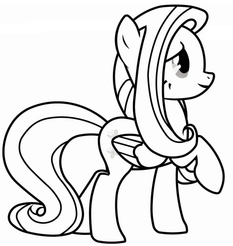 Desenho de Imagem de Fluttershy para Colorir