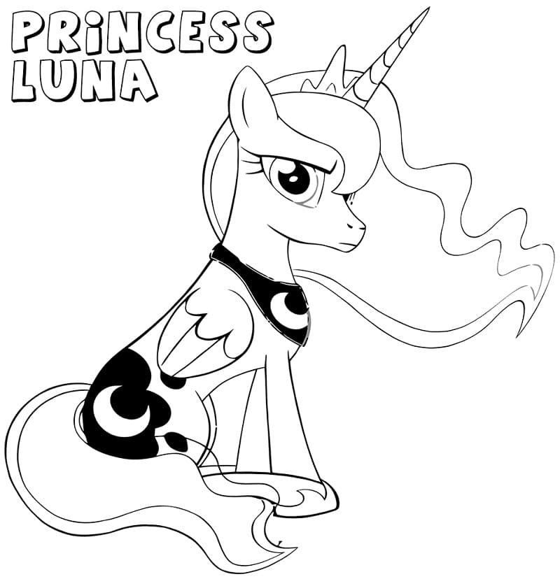 Desenho de Luna de My Little Pony para Colorir