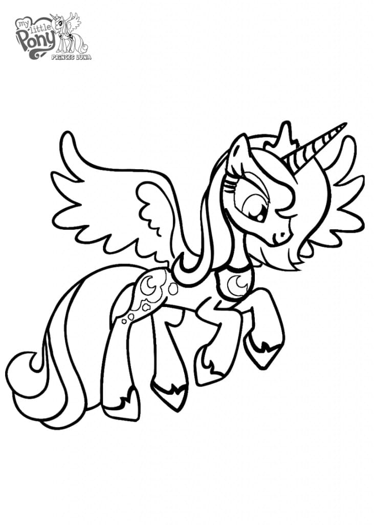 Desenho de Luna My Little Pony para Colorir