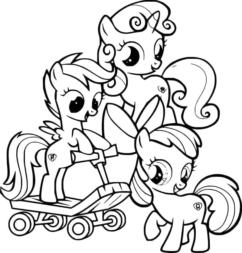 Desenho de My Little Pony Grátis para Colorir