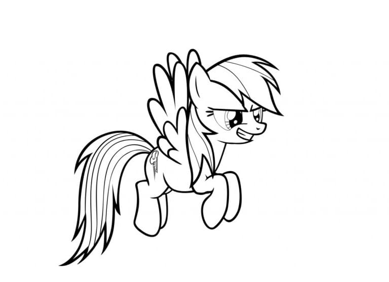 Desenho de Rainbow Dash para Colorir