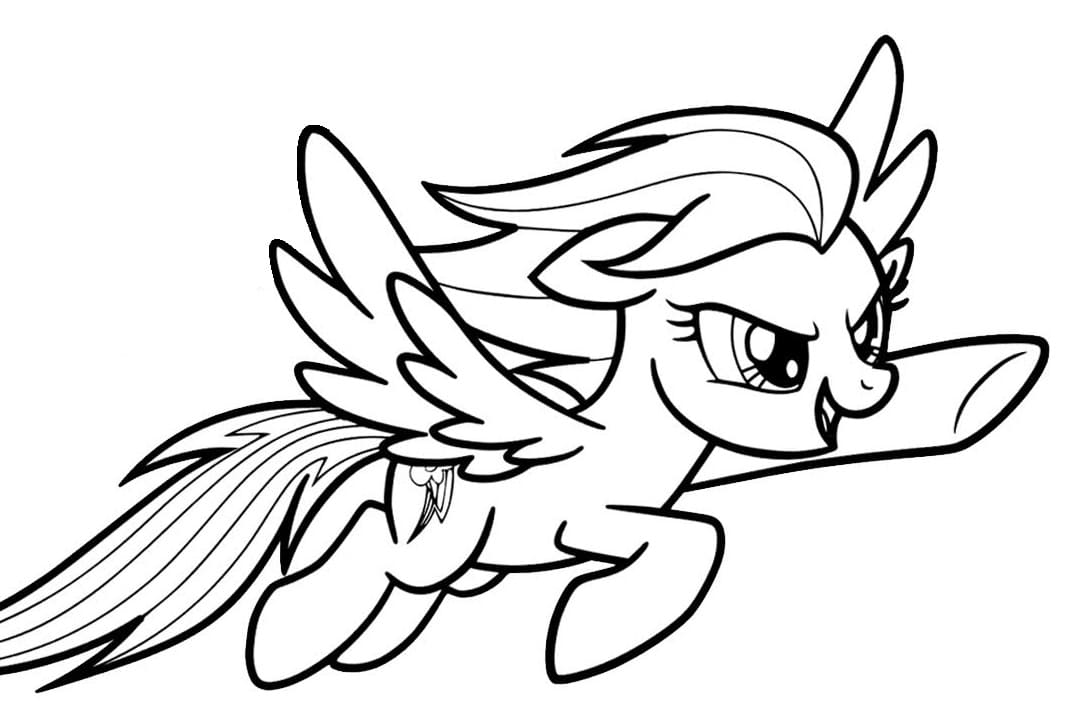 Desenho de Rainbow Dash para Imprimir