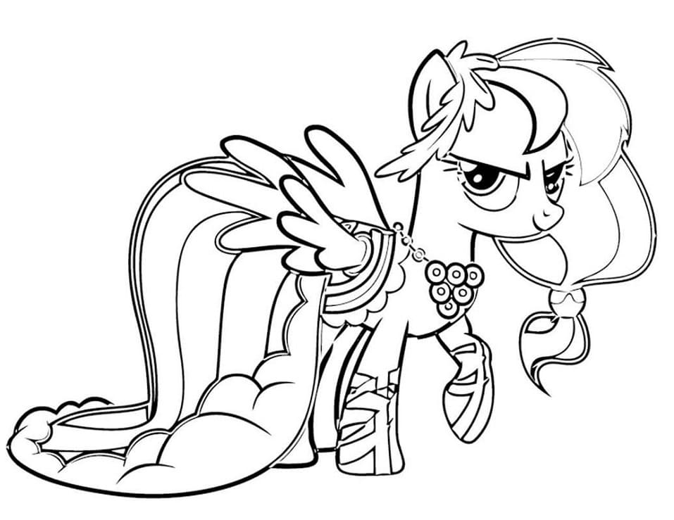 Desenho de Rainbow Dash para Pintar