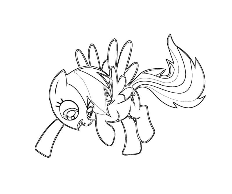 Desenho de Rainbow Dash Pdf Grátis