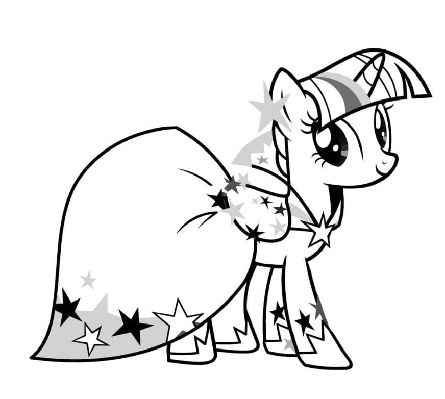 Desenho de Twilight Sparkle Bonita para Colorir
