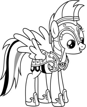 Desenho Rainbow Dash incrível para Colorir