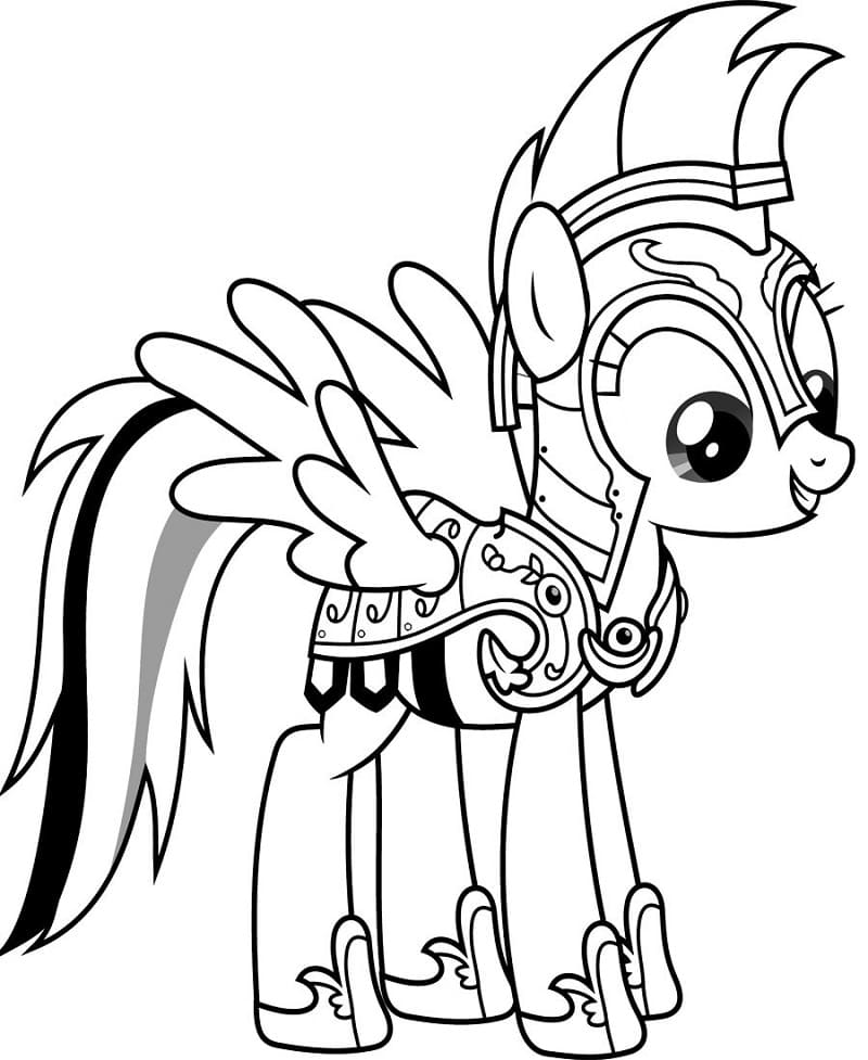 Desenho Rainbow Dash Incrível para Colorir