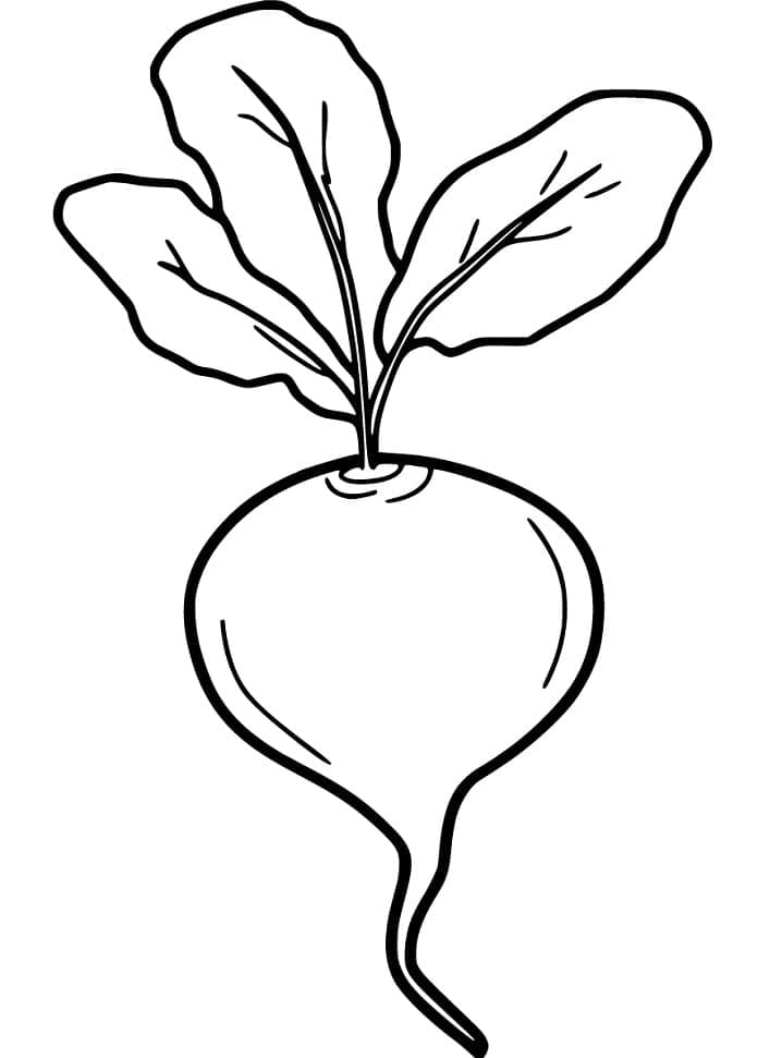 Desenho de Nabo Figuras para Imprimir