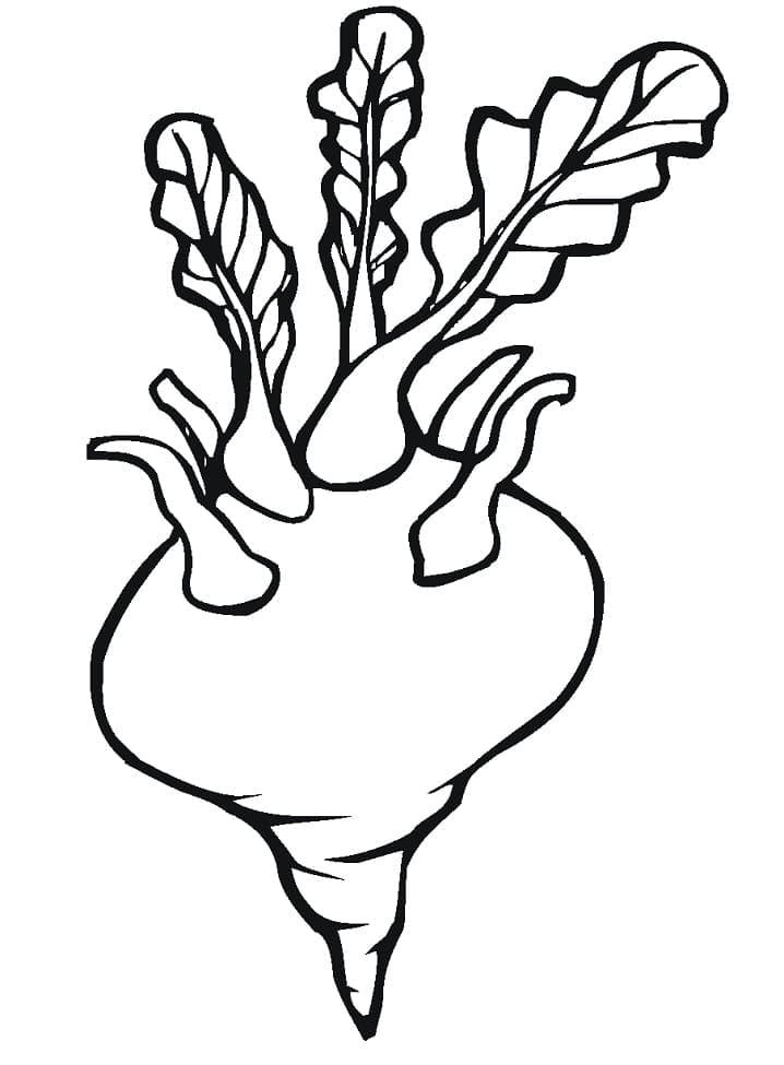 Desenho de Nabo para Colorir Online