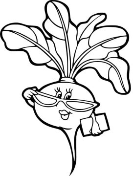Desenho Nabo de Desenho Animado para Colorir