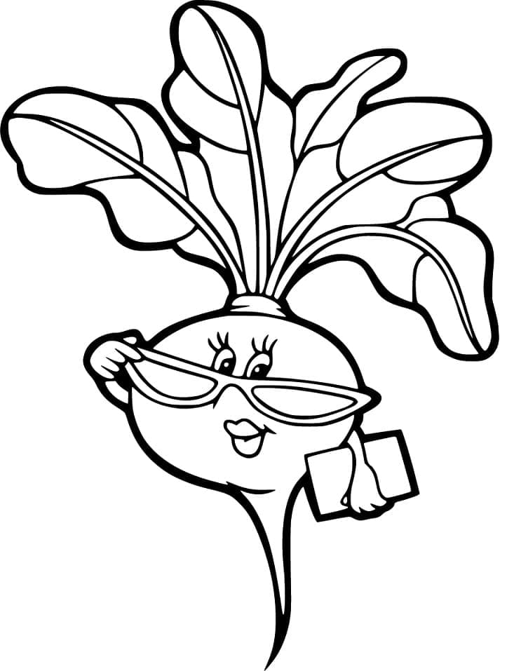 Desenho Nabo de Desenho Animado para Colorir