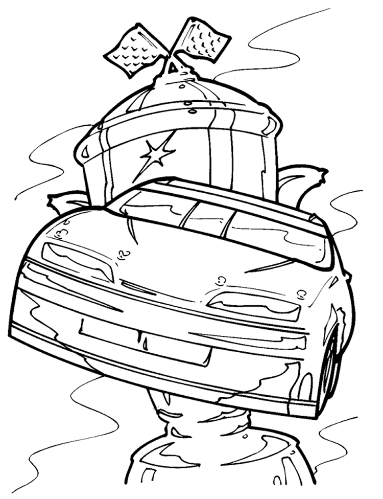 Desenho de Nascar Veículo para Colorir Download