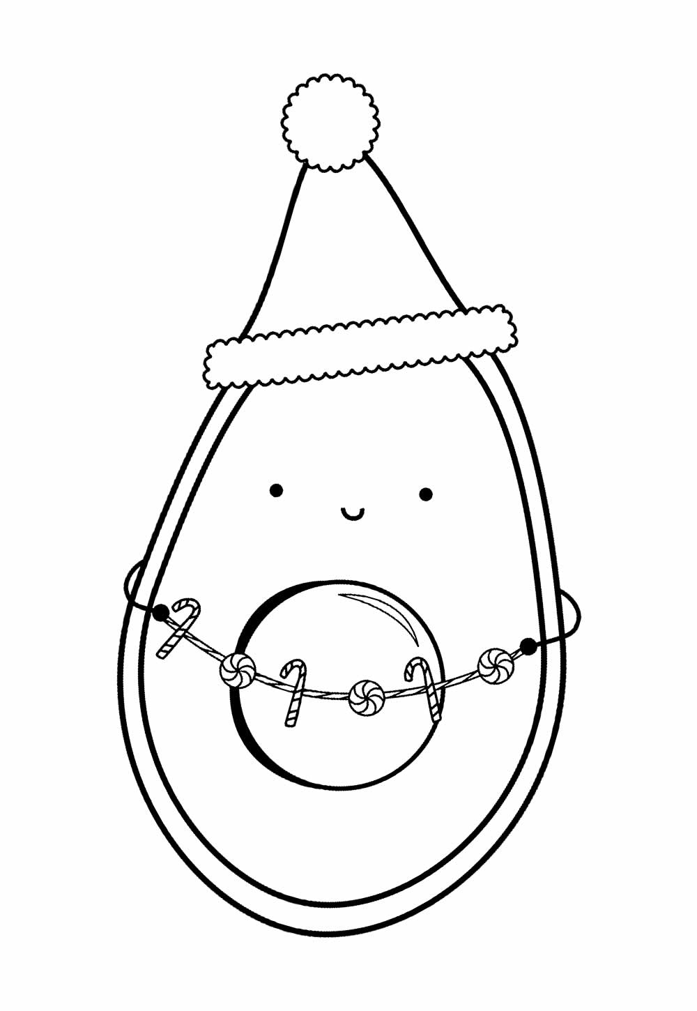 Desenho de Natal Kawaii Desenhos Pdf