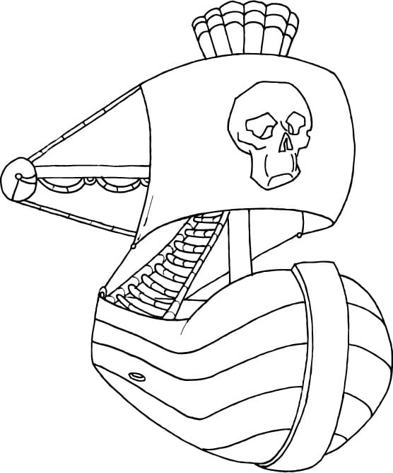 Desenho de Navio Pirata para Colorir Pdf