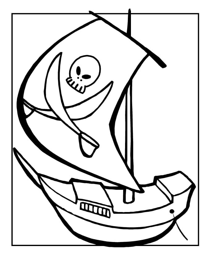Desenho de Navio Pirata Pdf Grátis