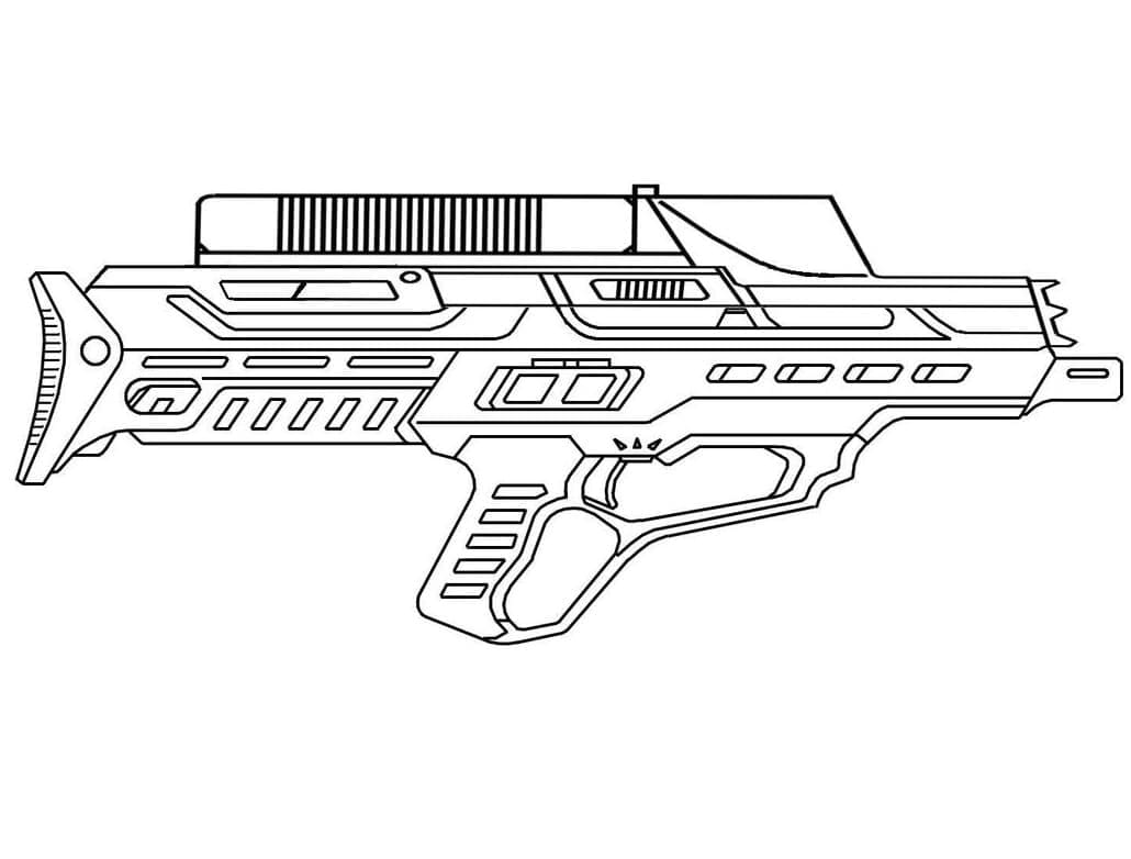 Desenho de Armá Nerf Blaster para Colorir