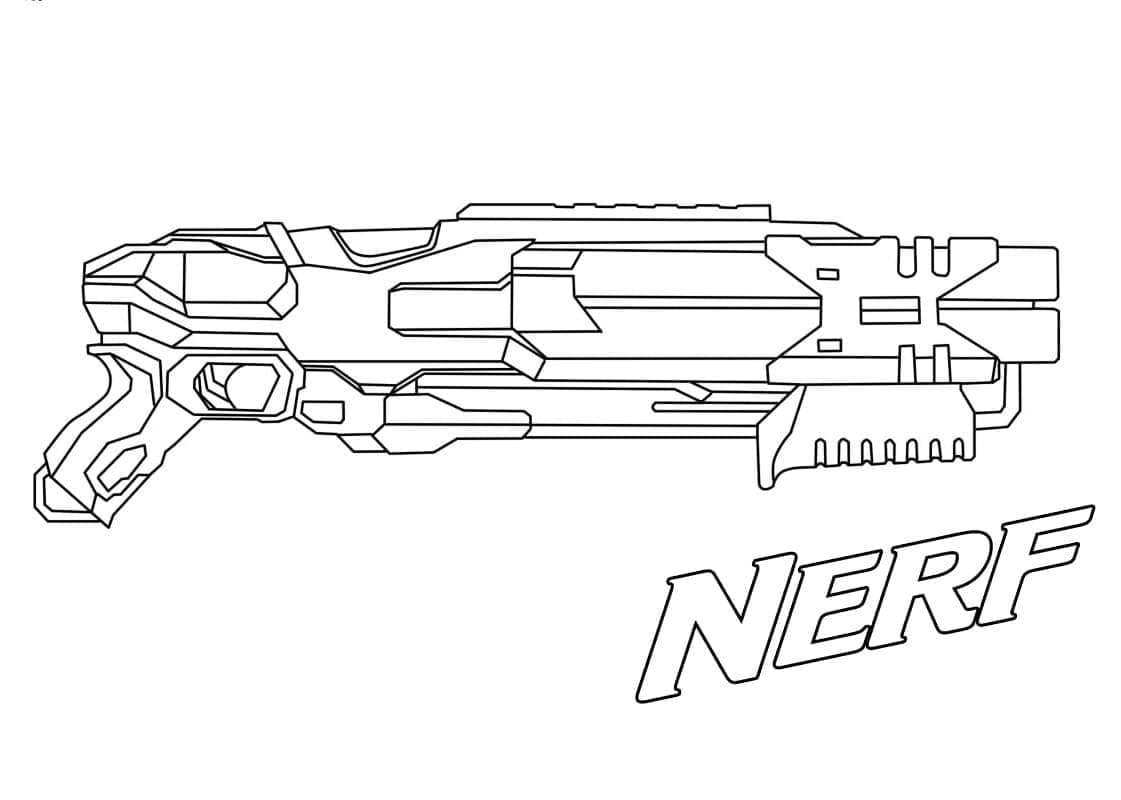Desenho de Espingarda Nerf para Colorir
