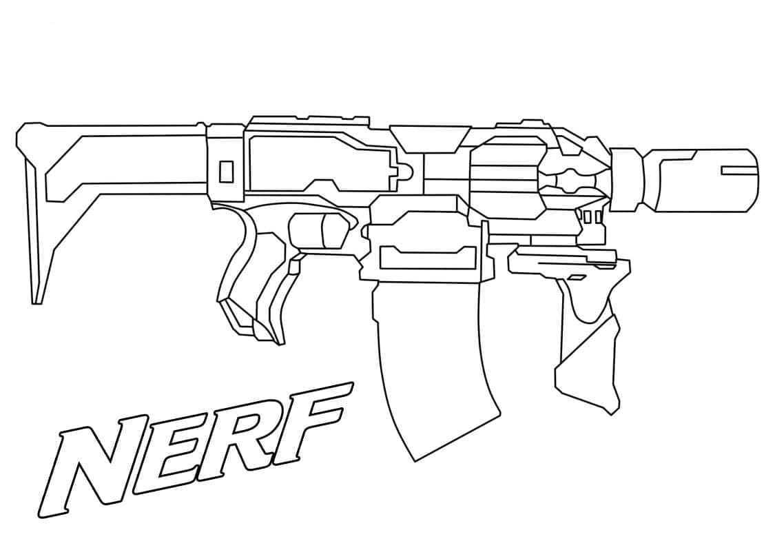 Desenho de Fortnite Nerf para Colorir