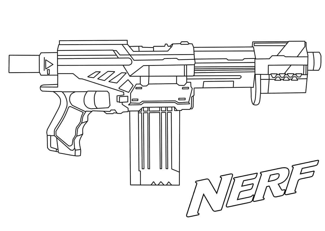 Desenho de Imagem da Armá Nerf para Colorir