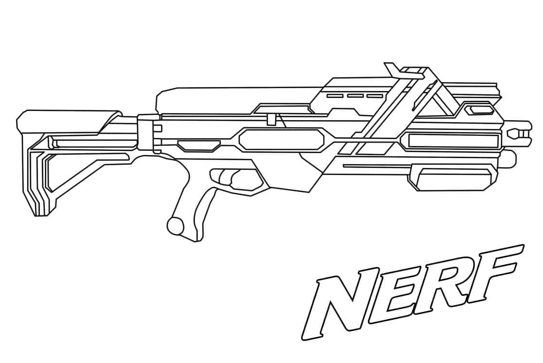 Desenho de Imagem de Nerf para Colorir