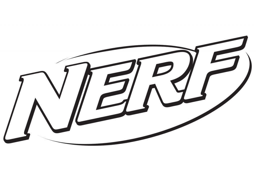 Desenho de Logotipo da Nerf para Colorir