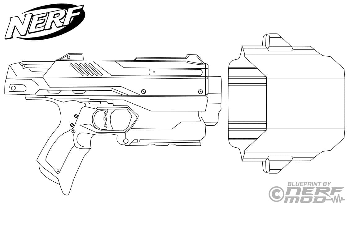 Desenho de Nerf Blaster para Colorir