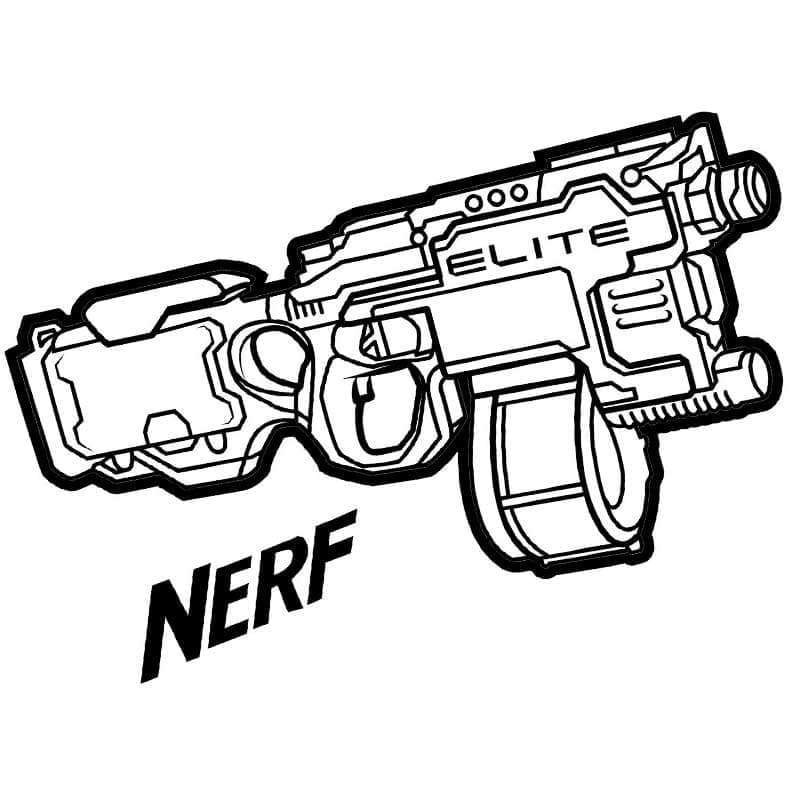 Desenho de Nerf Elite para Colorir
