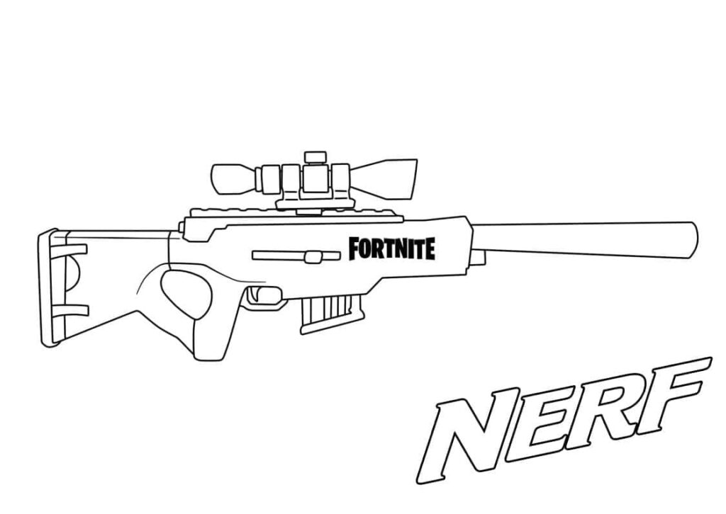 Desenho de Nerf Fortnite para Colorir