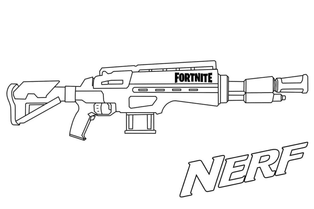 Desenho de Nerf Imprimivel para Colorir