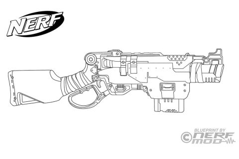 Desenho de Nerf incrível para Colorir