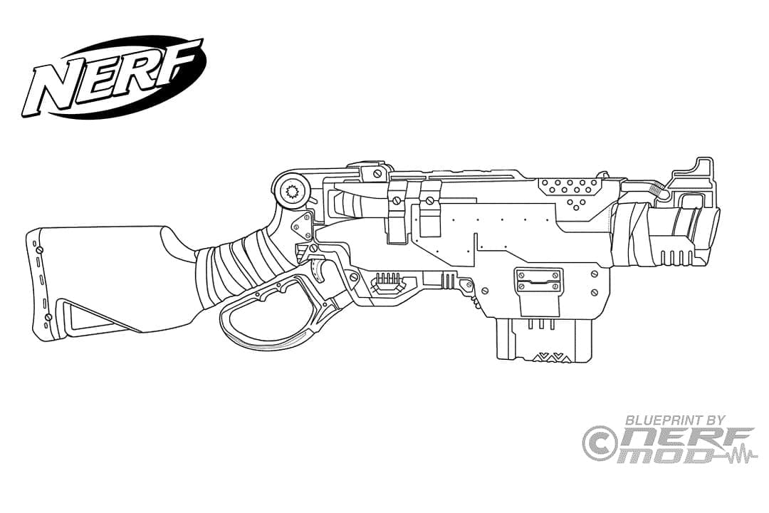 Desenho de Nerf Incrível para Colorir