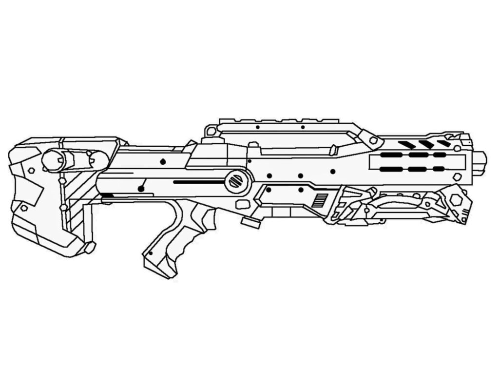 Desenho de Nerf para Crianças para Colorir