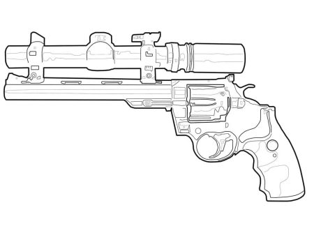 Desenho de Rifle de Atirador Nerf para Colorir