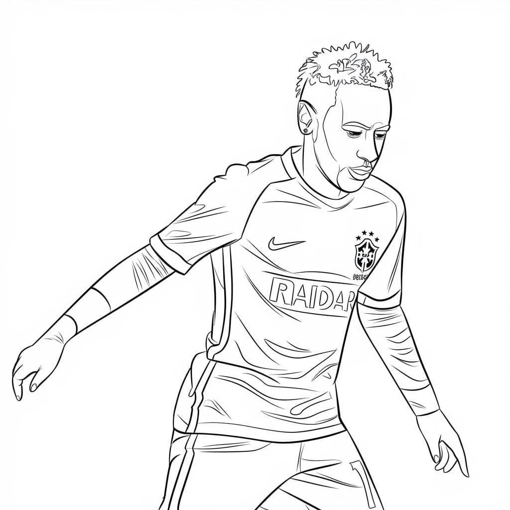 Desenhos de Imprimivel Neymar para Colorir