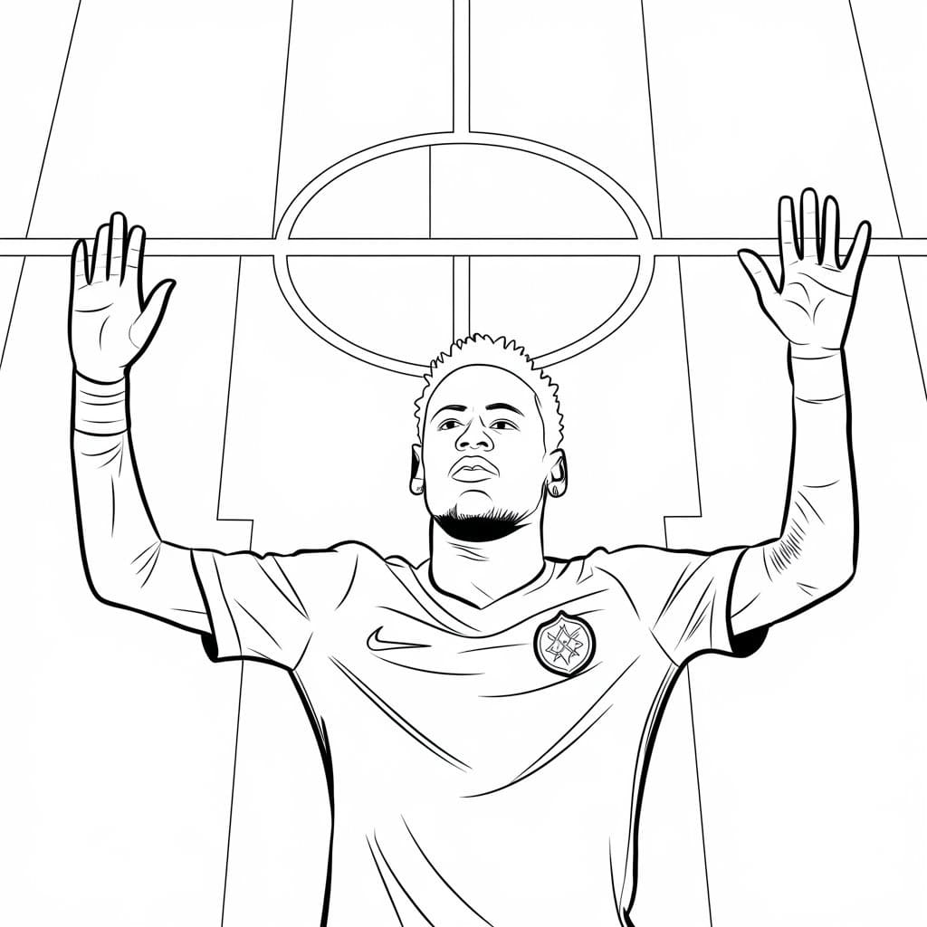 Desenhos de Neymar Grátis para Crianças para Colorir