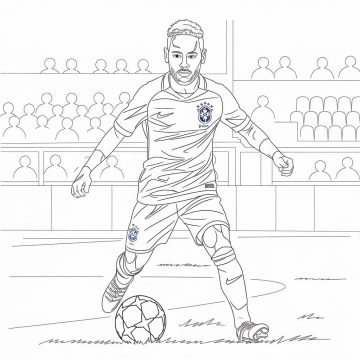 Desenhos de Neymar grátis para Colorir
