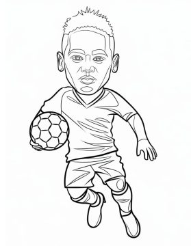 Desenhos de Neymar Imprimível grátis para Colorir
