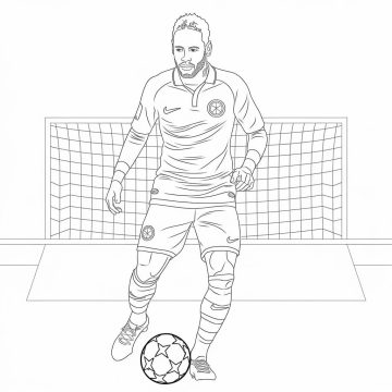 Desenhos de Neymar para crianças para Colorir