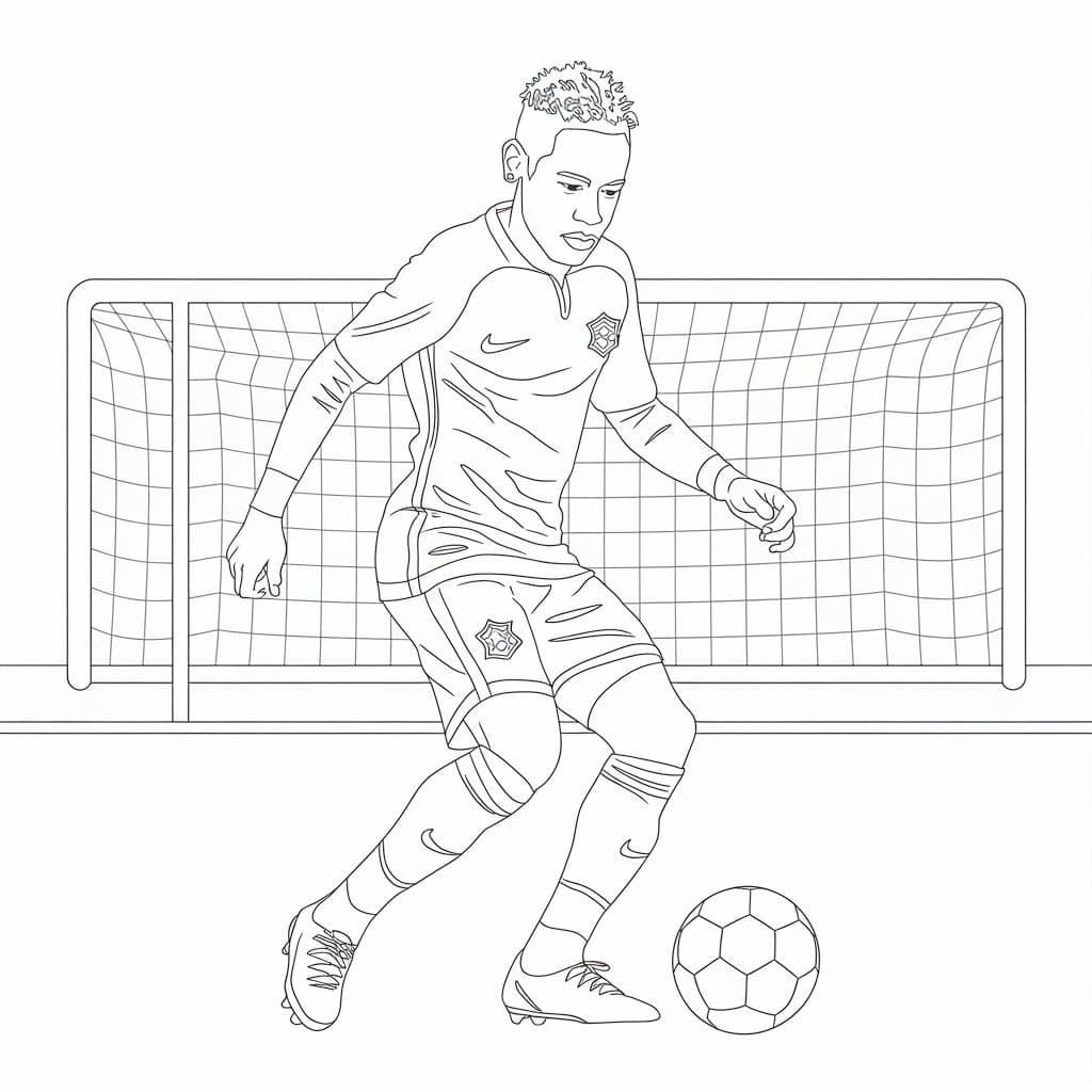 Desenhos de Neymar e Legal para Colorir