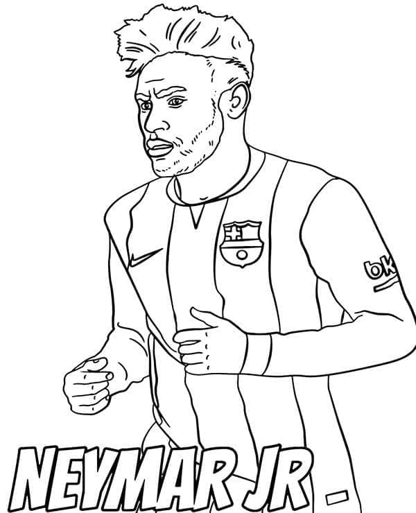 Desenho de Imagem de Neymar para Colorir