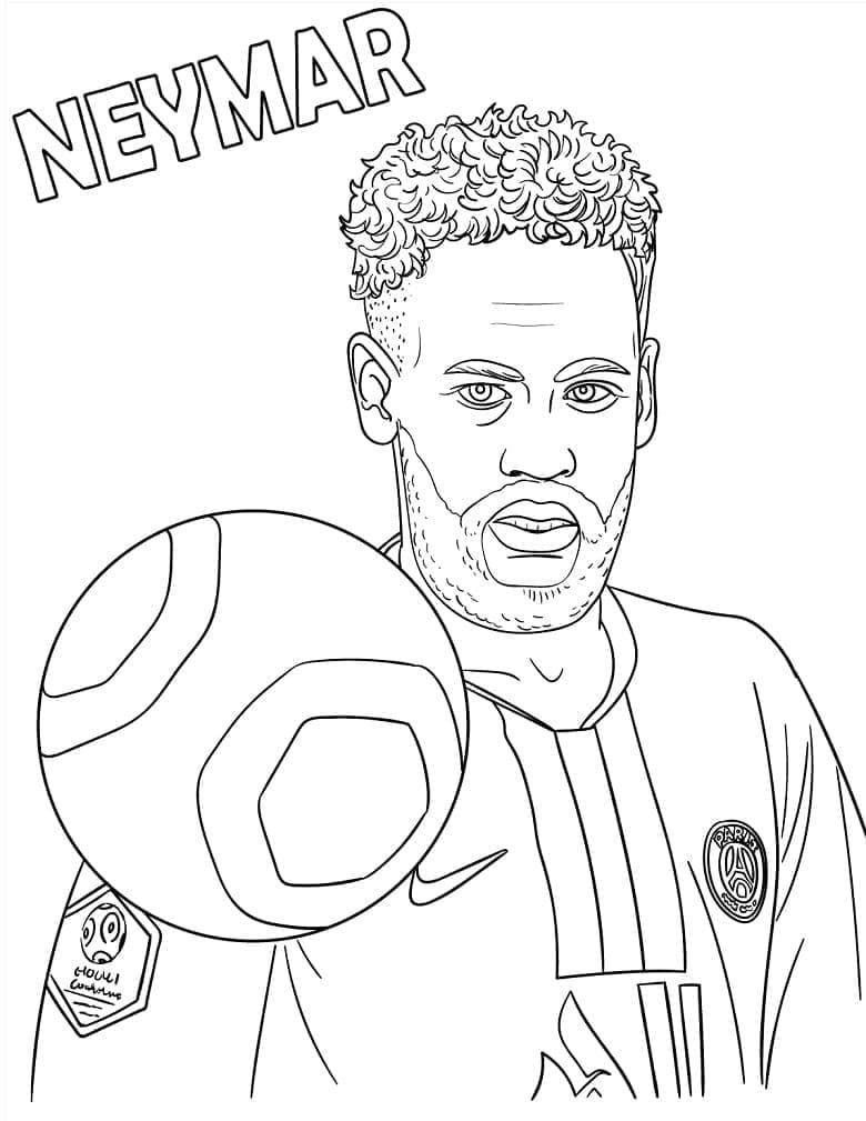 Desenho de Imprimivel Neymar para Colorir