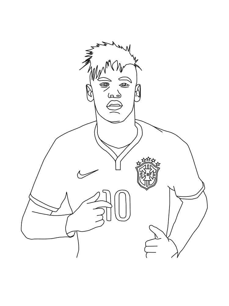 Desenho de Neymar para Crianças para Colorir