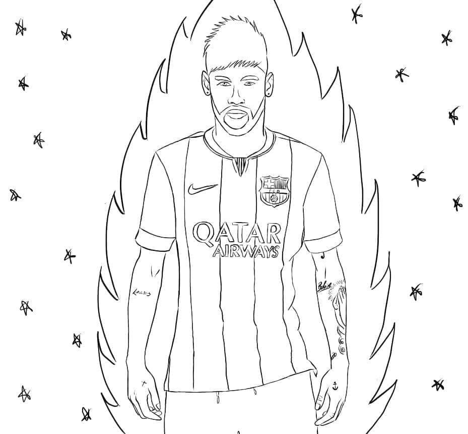 Desenhos de Neymar para Colorir