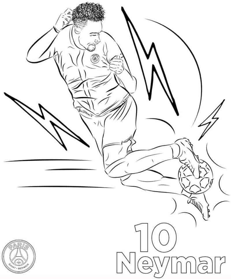 Desenho de Neymar 1 para Colorir