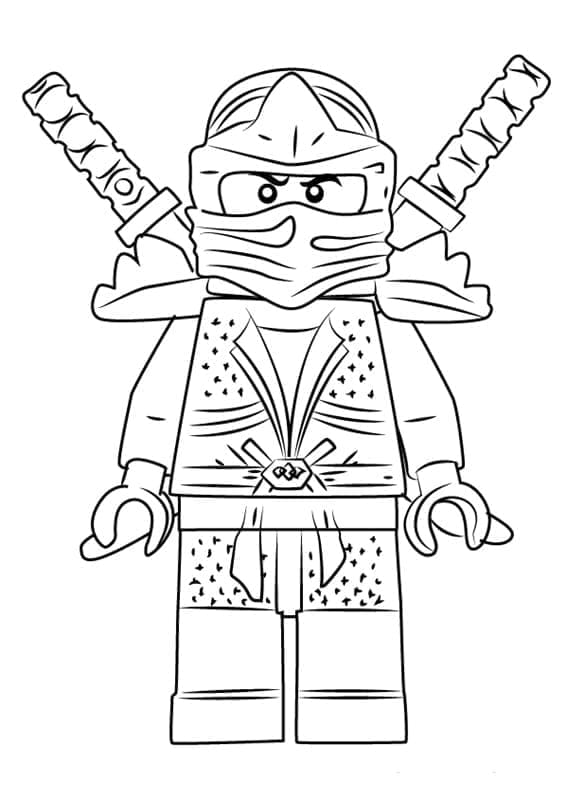 Desenho de Green Ninja de Lego Ninjago para Colorir